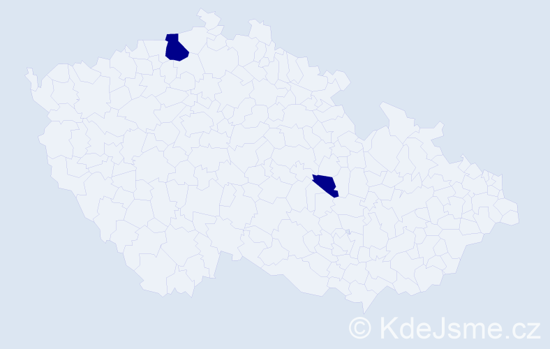 Příjmení: 'Kruit', počet výskytů 2 v celé ČR