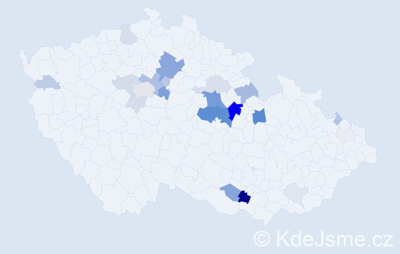 Příjmení: 'Solil', počet výskytů 79 v celé ČR