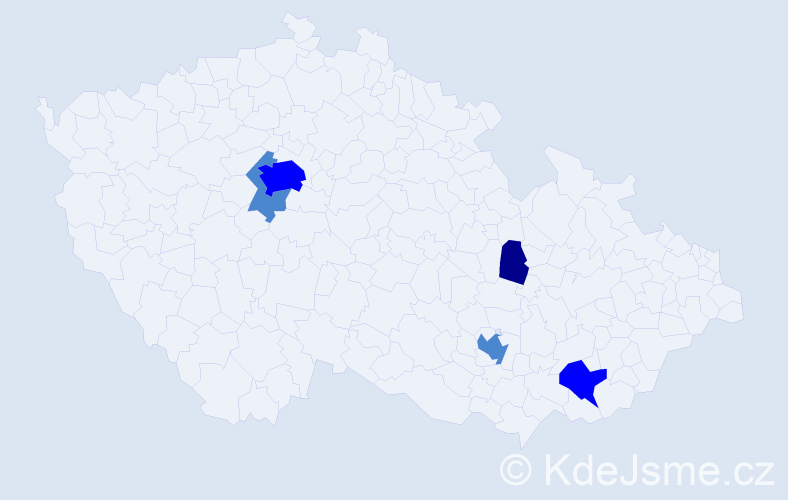 Příjmení: 'Lees', počet výskytů 9 v celé ČR