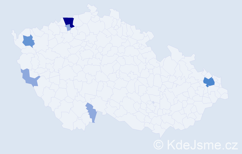 Příjmení: 'Ádi', počet výskytů 18 v celé ČR