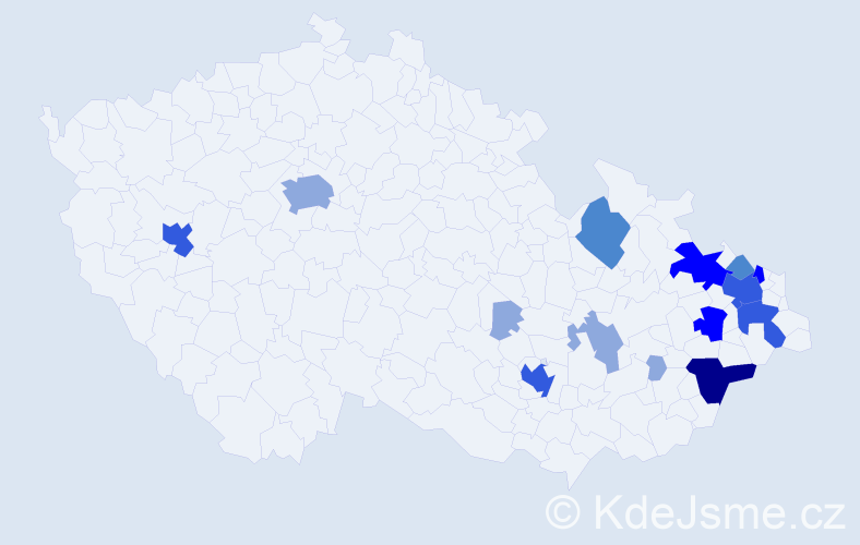 Příjmení: 'Fluxová', počet výskytů 37 v celé ČR