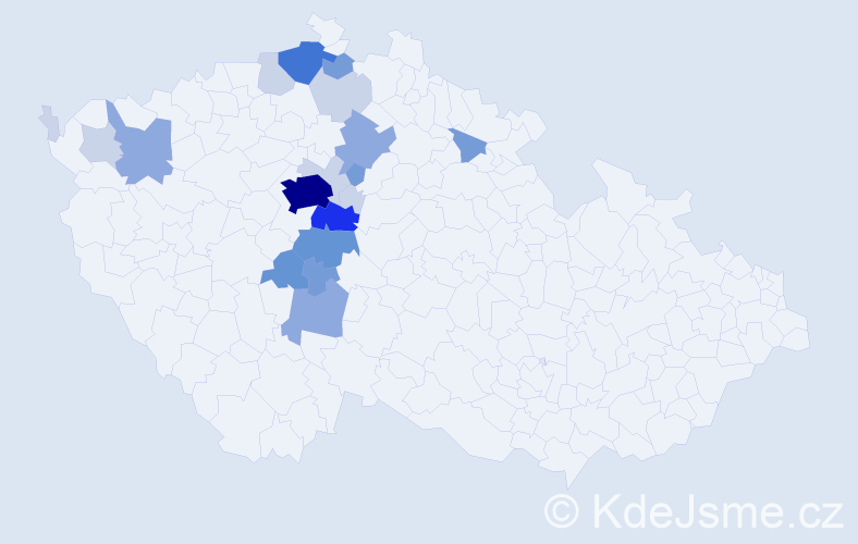 Příjmení: 'Tlamicha', počet výskytů 67 v celé ČR