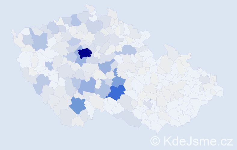 Příjmení: 'Dolejší', počet výskytů 2184 v celé ČR