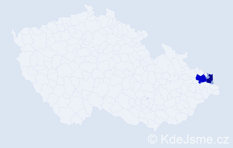 Příjmení: 'Kawková', počet výskytů 28 v celé ČR