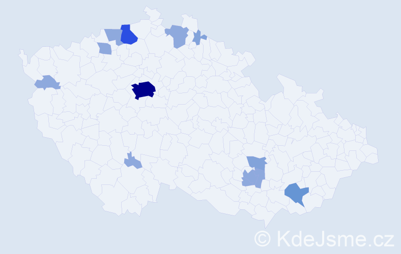 Příjmení: 'Tomičová', počet výskytů 27 v celé ČR
