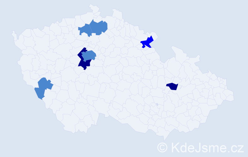 Příjmení: 'Blektová', počet výskytů 12 v celé ČR