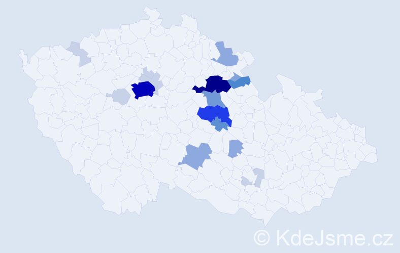 Příjmení: 'Doucek', počet výskytů 60 v celé ČR