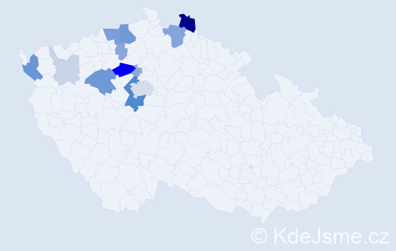 Příjmení: 'Barsová', počet výskytů 44 v celé ČR