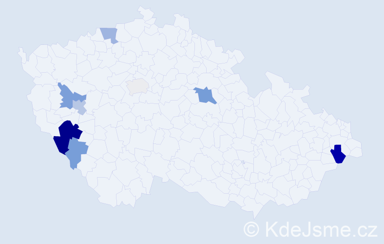 Příjmení: 'Lerach', počet výskytů 22 v celé ČR