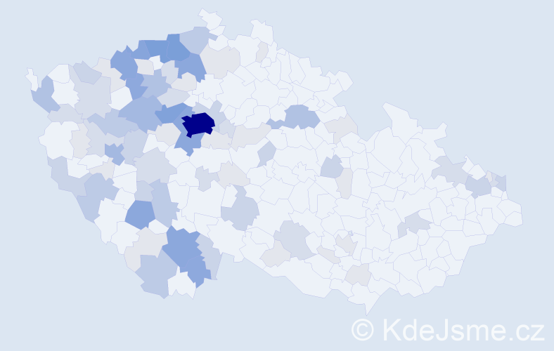 Příjmení: 'Kopta', počet výskytů 257 v celé ČR