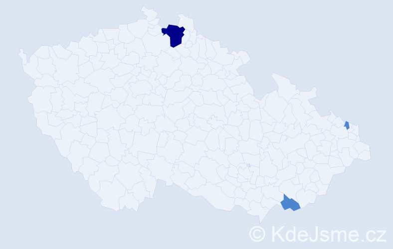 Příjmení: 'Mihočková', počet výskytů 5 v celé ČR