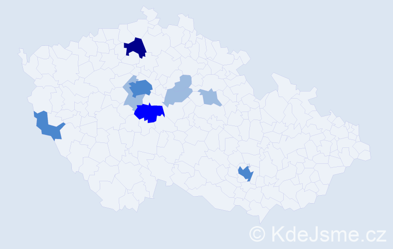Příjmení: 'Schnurpfeilová', počet výskytů 17 v celé ČR