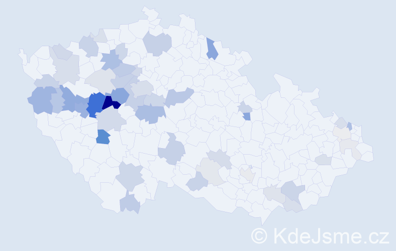 Příjmení: 'Kebrlová', počet výskytů 142 v celé ČR