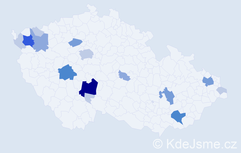 Příjmení: 'Kromková', počet výskytů 44 v celé ČR