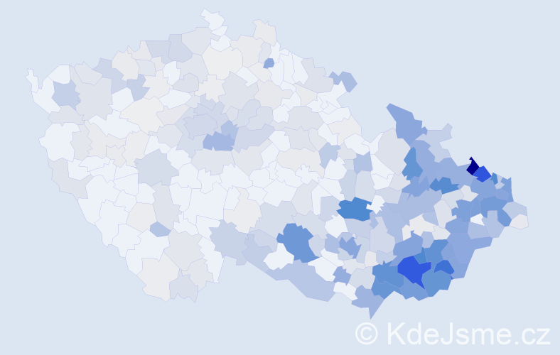 Příjmení: 'Janík', počet výskytů 1868 v celé ČR