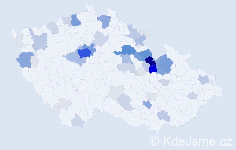 Příjmení: 'Tejkl', počet výskytů 212 v celé ČR