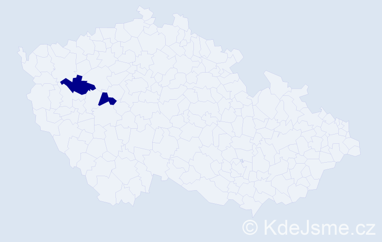 Příjmení: 'Cajtháml', počet výskytů 2 v celé ČR
