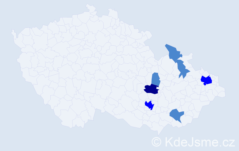 Příjmení: 'Geriš', počet výskytů 11 v celé ČR