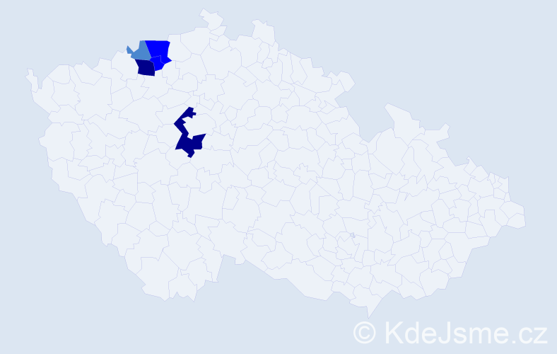 Příjmení: 'Liesner', počet výskytů 11 v celé ČR