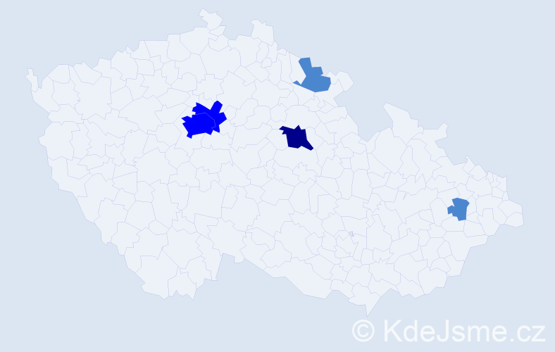 Příjmení: 'Awwadová', počet výskytů 9 v celé ČR
