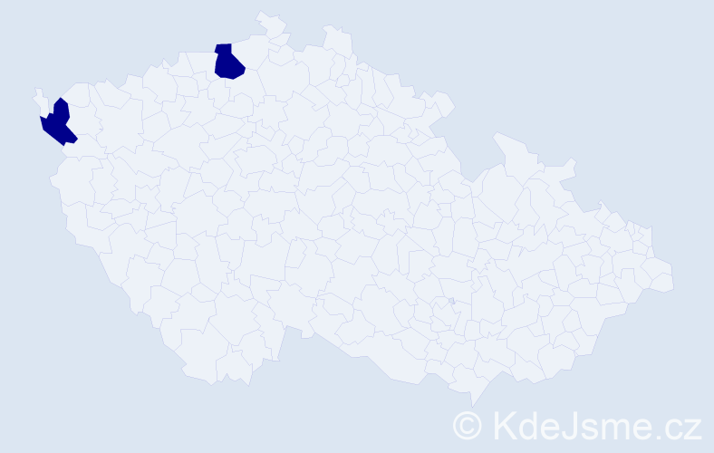 Příjmení: 'Domjánová', počet výskytů 4 v celé ČR