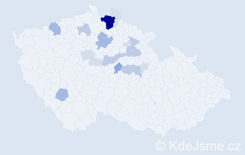 Příjmení: 'Antušová', počet výskytů 49 v celé ČR