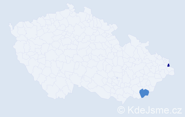 Příjmení: 'Szkokanová', počet výskytů 7 v celé ČR