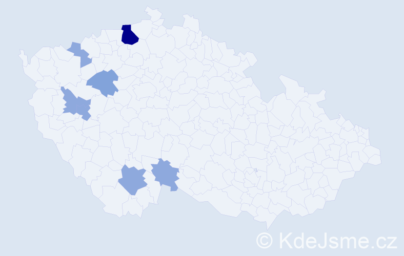 Příjmení: 'Cynybulk', počet výskytů 15 v celé ČR
