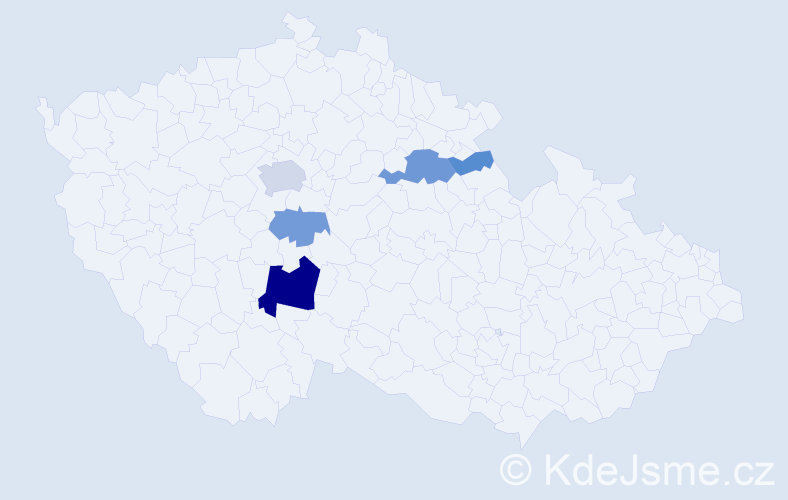 Příjmení: 'Šitler', počet výskytů 20 v celé ČR