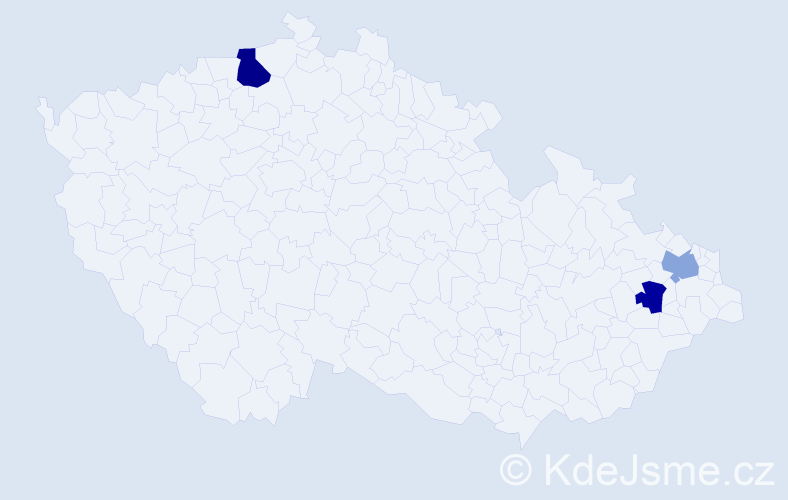 Příjmení: 'Dráček', počet výskytů 4 v celé ČR