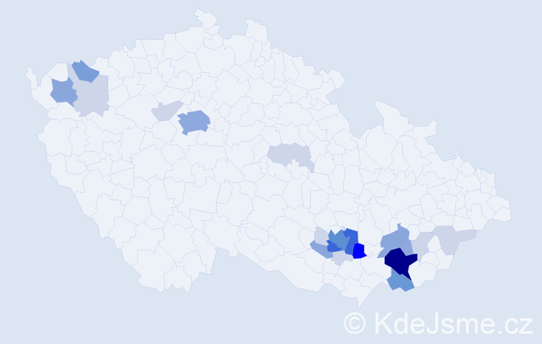 Příjmení: 'Fiantová', počet výskytů 68 v celé ČR