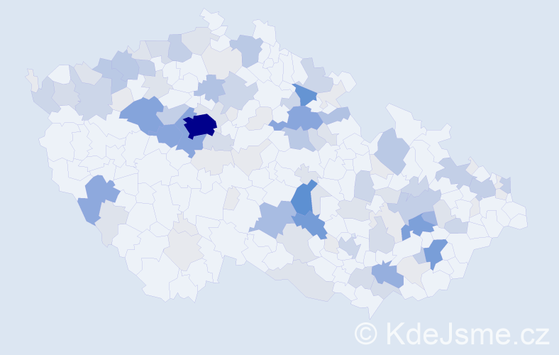 Příjmení: 'Kotíková', počet výskytů 422 v celé ČR