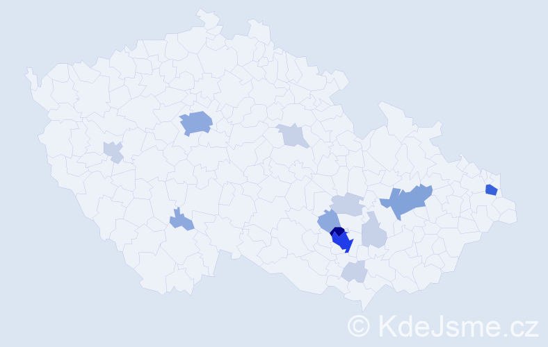 Příjmení: 'Cebák', počet výskytů 41 v celé ČR