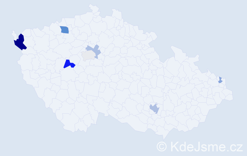 Příjmení: 'Zbubnová', počet výskytů 16 v celé ČR