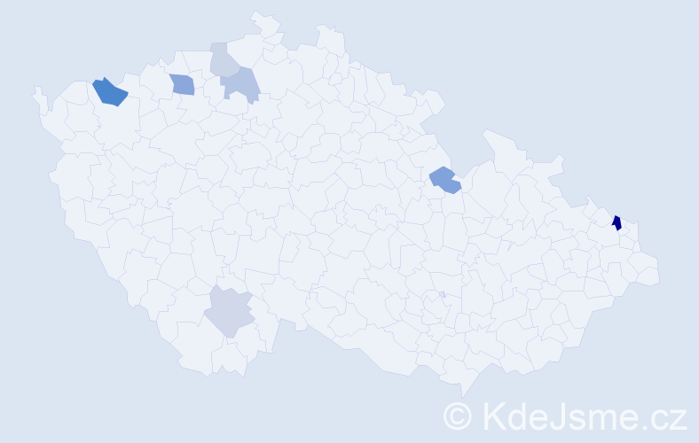 Příjmení: 'Mezzeiová', počet výskytů 12 v celé ČR