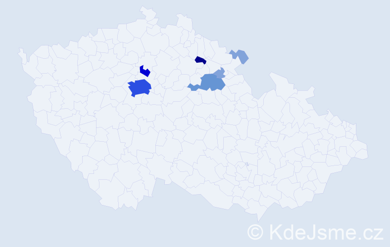Příjmení: 'Prejsová', počet výskytů 27 v celé ČR
