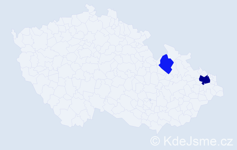 Příjmení: 'Stodt', počet výskytů 5 v celé ČR