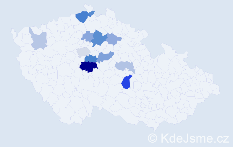 Příjmení: 'Dyškant', počet výskytů 31 v celé ČR