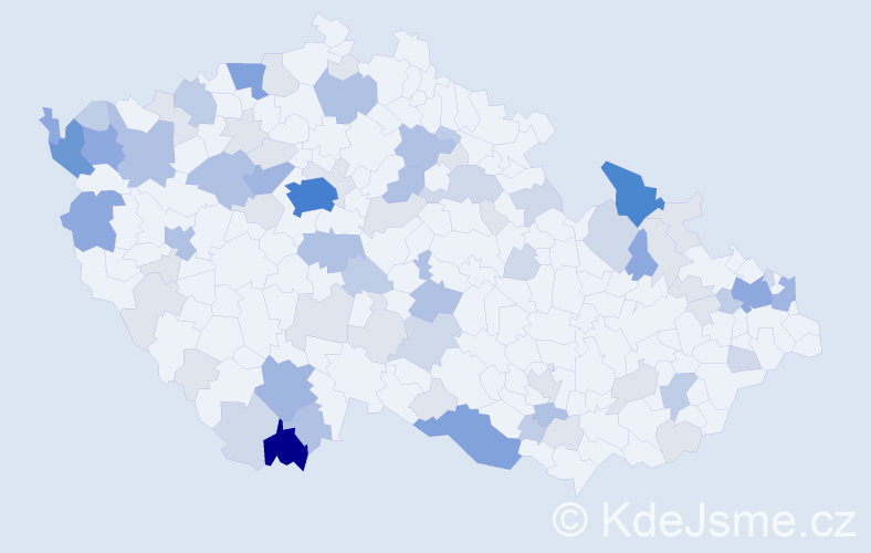 Příjmení: 'Šulek', počet výskytů 240 v celé ČR