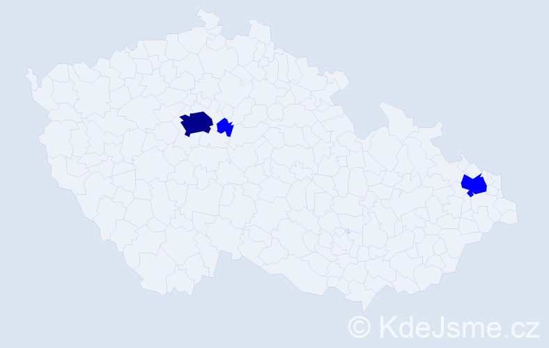 Příjmení: 'Mikheyev', počet výskytů 4 v celé ČR