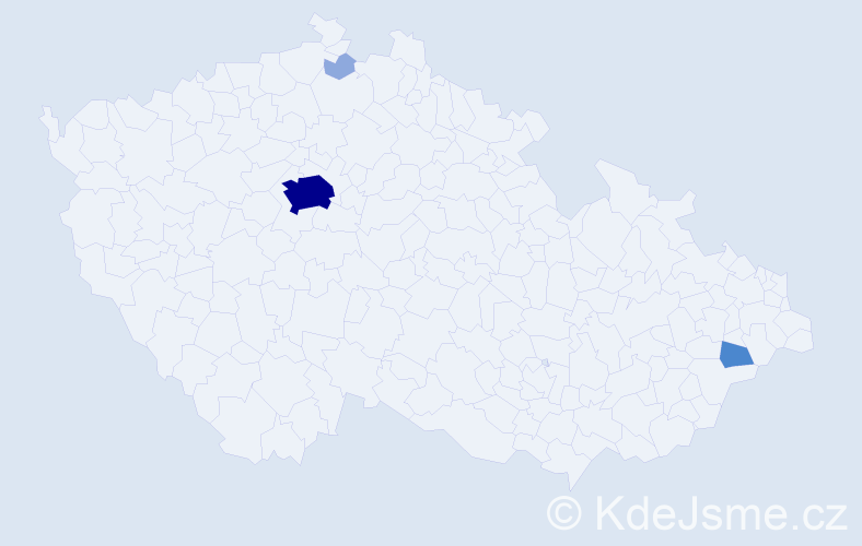 Příjmení: 'Parks', počet výskytů 8 v celé ČR