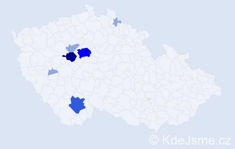 Příjmení: 'Kotršal', počet výskytů 15 v celé ČR