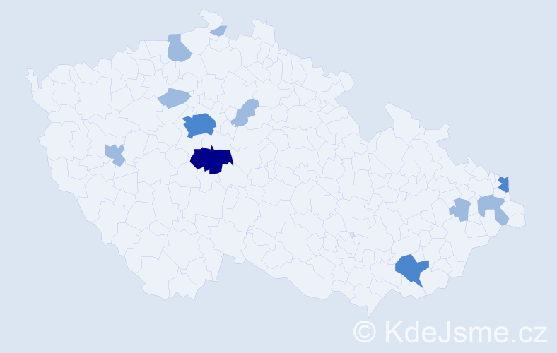 Příjmení: 'Kukurová', počet výskytů 17 v celé ČR