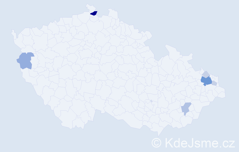 Příjmení: 'Dubovecký', počet výskytů 35 v celé ČR
