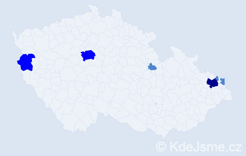 Příjmení: 'Wise', počet výskytů 10 v celé ČR