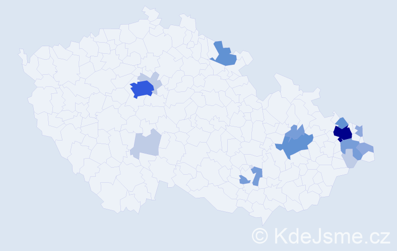 Příjmení: 'Retková', počet výskytů 44 v celé ČR