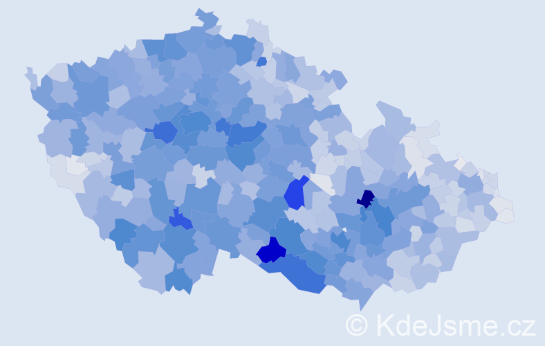 Příjmení: 'Růžičková', počet výskytů 9912 v celé ČR