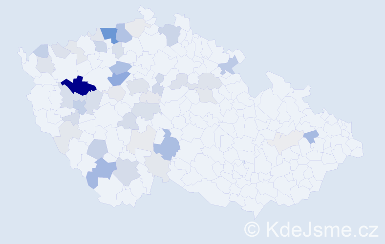 Příjmení: 'Bundová', počet výskytů 159 v celé ČR