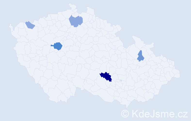 Příjmení: 'Habanová', počet výskytů 13 v celé ČR