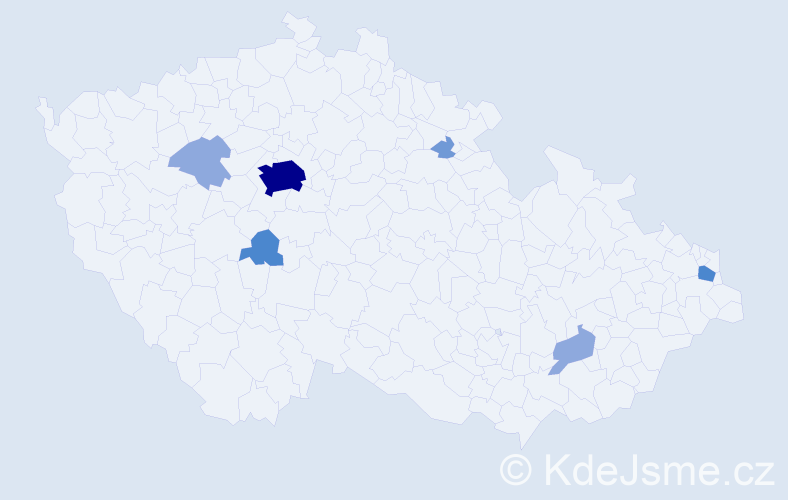 Příjmení: 'Difková', počet výskytů 16 v celé ČR